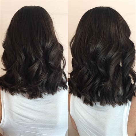 dark brown hair medium length